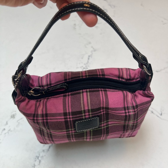 Coach Wool Plaid Handbag in Pink 100% Wool - Picture 12 of 16